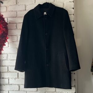 Men's Black Coat tailored wool car coat oversized blazer coat​
